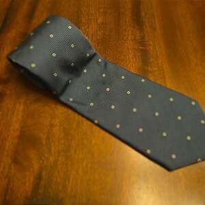 Canali Blue Tie with Geometric Square Dot Pattern Made in Italy 100%Silk Vintage